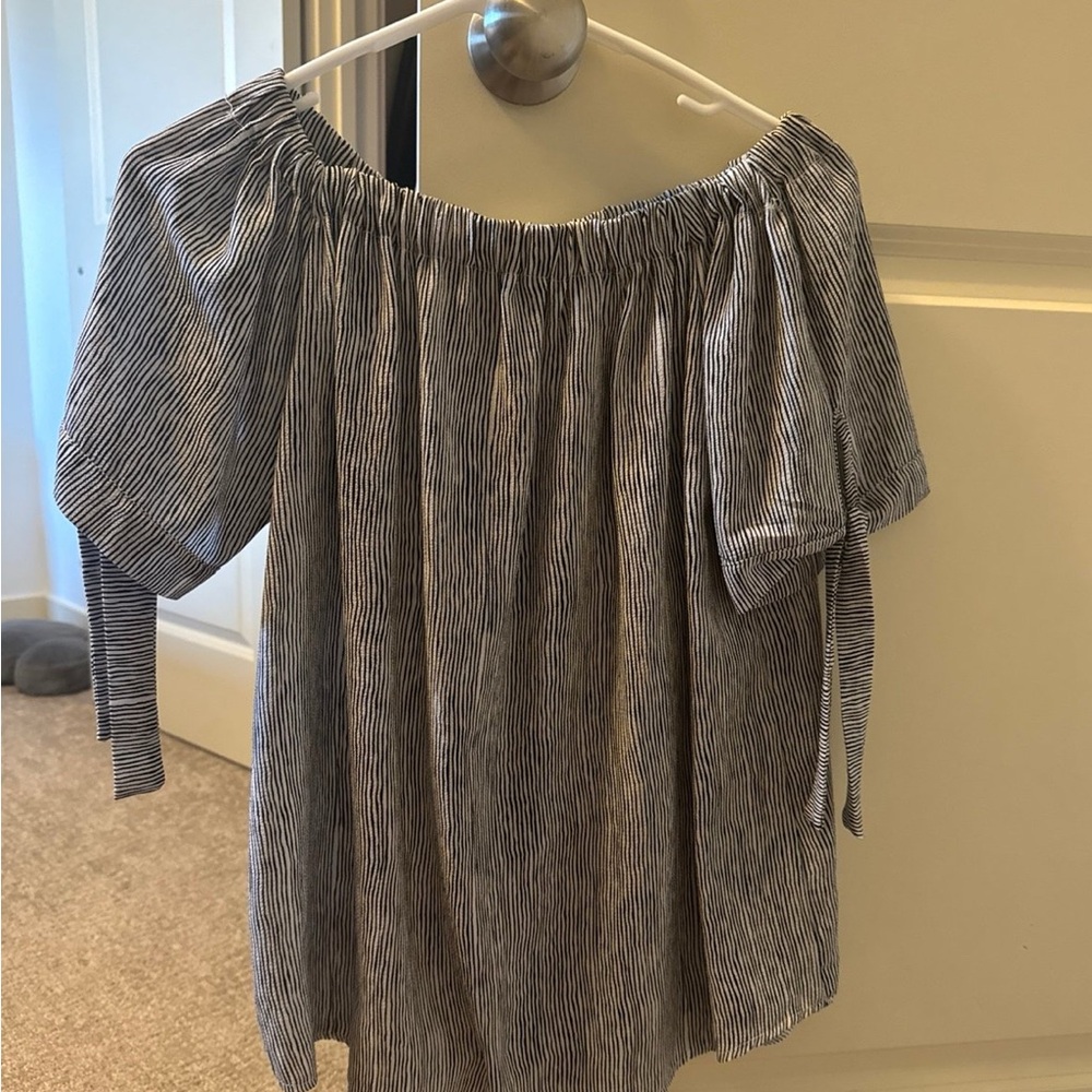 Striped Off-Shoulder Women's Top